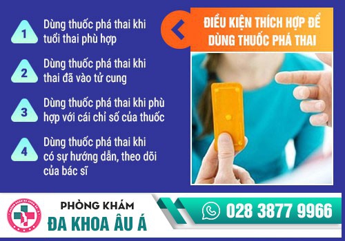 Phá thai bằng thuốc được áp dụng cho thai dưới 7 tuần tuổi
